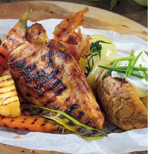 Piept de pui cu cartofi copti facuti in casa